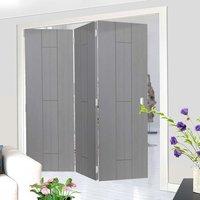 Thrufold Nuance Ardosia Slate Grey Flush 3+0 Folding Door - Pre-finished