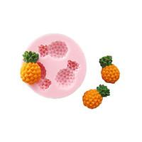 Three Holes Pineapple Fruit Silicone Mold Fondant Molds Sugar Craft Tools Chocolate Mould For Cakes