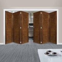 Thrufold Pamplona Walnut 3+3 Folding Door - Prefinished