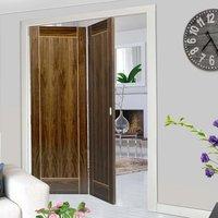 Thrufold Vina Walnut 2+0 Folding Door - Prefinished