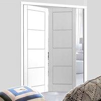 Thrufold Quattro White 2+0 Folding Door