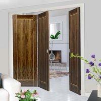 Thrufold Vina Walnut 2+1 Folding Door - Prefinished