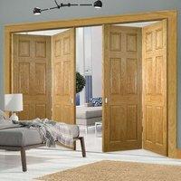 Thrufold Oxford Oak Panel 2+2 Folding Door - Prefinished