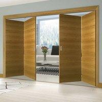 Thrufold Augusta Oak 2+2 Folding Door - Prefinished