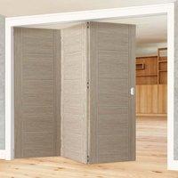 Thrufold Laminates Ivory Painted 3+0 Folding Door - Prefinished