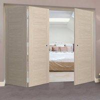 Thrufold Laminates Ivory Painted 2+1 Folding Door - Prefinished