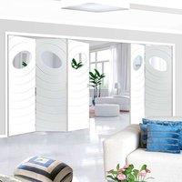 Thrufold Oriole White 3+2 Folding Door - Clear Glass