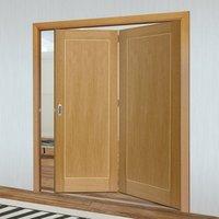 Thrufold Diana Oak 2+0 Folding Door - Prefinished