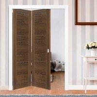 Thrufold Mistral Walnut 2+0 Folding Door - Prefinished