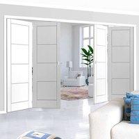 Thrufold Quattro White 2+2 Folding Door