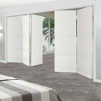 Thrufold Ripple White 3+2 Folding Door