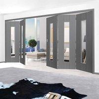 thrufold nuance ardosia slate grey flush 32 folding door clear safety  ...