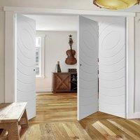 Thrufold Eclipse White 2+1 Folding Door