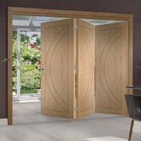 thrufold treviso oak flush panel 30 folding door