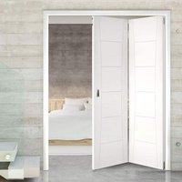 thrufold pamplona flush 20 folding door white primed