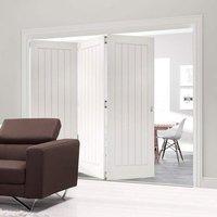 Thrufold Ely 3+0 Folding Door - White Primed