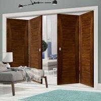 Thrufold Pamplona Walnut 2+2 Folding Door - Prefinished