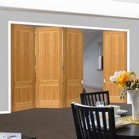 Thrufold Lucina Oak 3+1 Folding Door - Prefinished