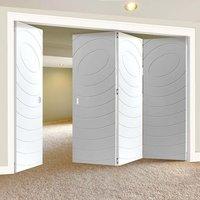 Thrufold Eclipse White 3+1 Folding Door