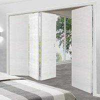 Thrufold Ripple White 3+1 Folding Door