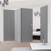 Thrufold Nuance Ardosia Slate Grey Flush 3+1 Folding Door - Pre-finished