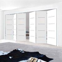 Thrufold Eco Blanco Satin White 3+3 Folding Door - Prefinished