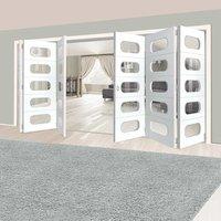 Thrufold Arcadian White 3+3 Folding Door - Clear Glass