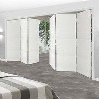 Thrufold Ripple White 3+3 Folding Door