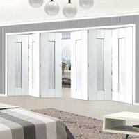 Thrufold Axis Ripple White Primed 3+3 Folding Door