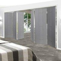 Thrufold Nuance Ardosia Slate Grey Flush 3+3 Folding Door - Pre-finished