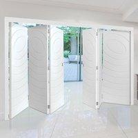 Thrufold Eclipse White 3+3 Folding Door