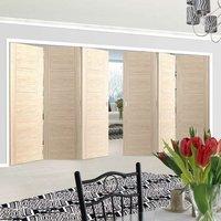 Thrufold Laminates Ivory Painted 3+3 Folding Door - Prefinished