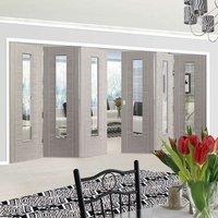 Thrufold Laminates Lava Painted 3+3 Folding Door - Clear Safety Glass is Prefinished