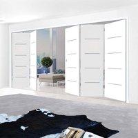 Thrufold Eco Blanco Satin White 3+2 Folding Door - Prefinished