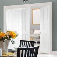 thrufold eton victorian shaker 21 folding door white primed