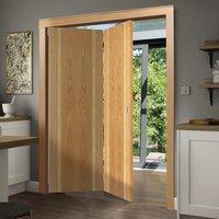 Thrufold Ceylon Oak 2+0 Folding Door - Prefinished