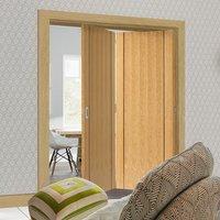 Thrufold Chartwell Oak 2+0 Folding Door - Prefinished