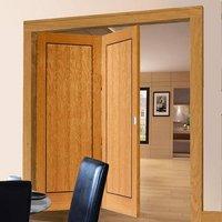 Thrufold Clementine Oak 2+0 Folding Door - Prefinished