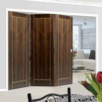 Thrufold Vina Walnut 3+0 Folding Door - Prefinished