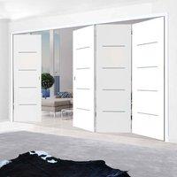 Thrufold Eco Blanco Satin White 3+1 Folding Door - Prefinished