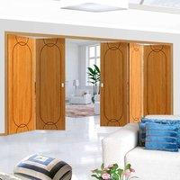 thrufold agua oak 32 folding door prefinished