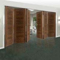 Thrufold Mistral Walnut 3+3 Folding Door - Prefinished