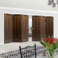 Thrufold Vina Walnut 3+3 Folding Door - Prefinished