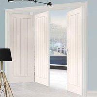 Thrufold Ely 2+1 Folding Door - White Primed