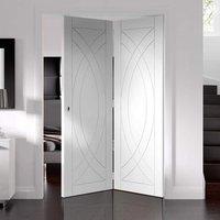 Thrufold Treviso Flush 2+0 Folding Door - White Primed