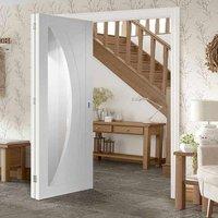 thrufold salerno 20 folding door clear glass white primed