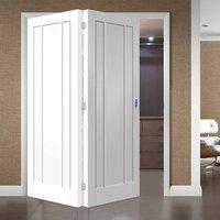 Thrufold Worcester 3 Panel 2+0 Folding Door - White Primed