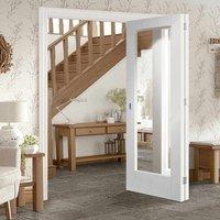 thrufold pattern 10 20 folding door clear glass white primed