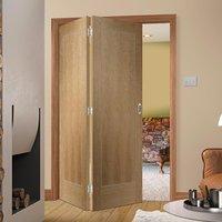 thrufold varese oak flush 20 folding door aluminium inlay prefinished