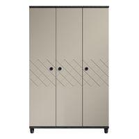 Thea 3 Door Wardrobe Black and Grey